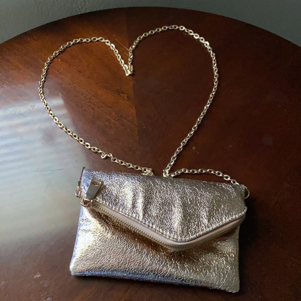 Urban Expression Metallic Gold Crossbody Purse